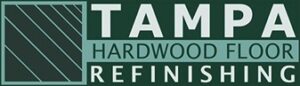 A green and white logo for the tampa hardwood flooring company.